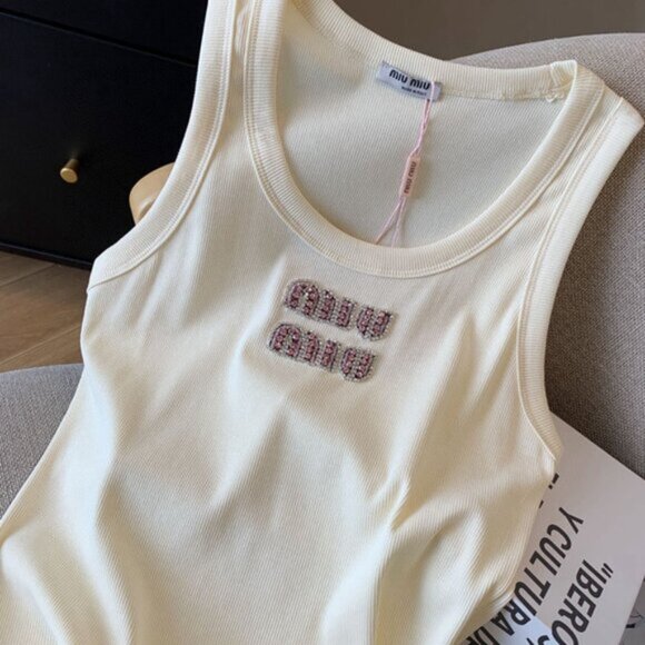 Miu Miu Women's Fashion Casual Sports Short Vest - Picture 7 of 8